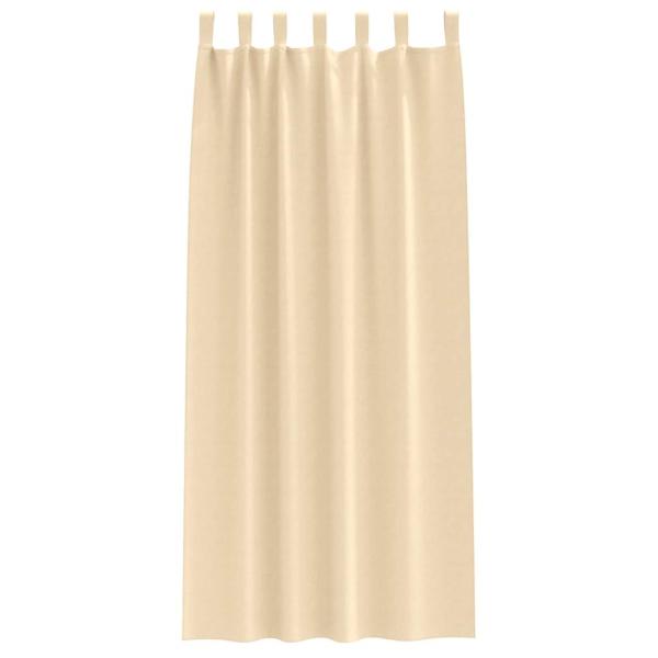 Vorhänge mit Vorhängen 2 pcs Creme Polyester