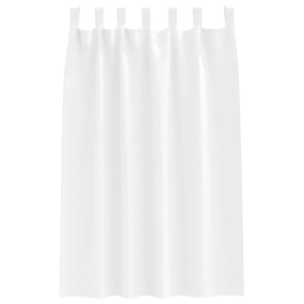 Vorhänge mit Vorhängen 2 pcs Reinweiß Polyester