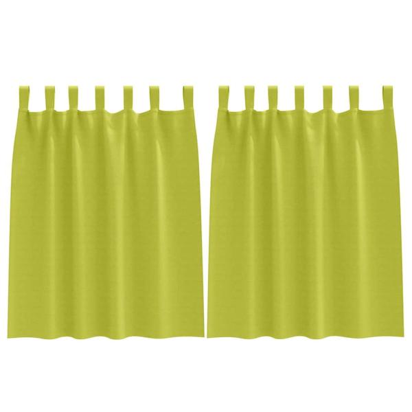 Vorhänge mit Vorhängen 2 pcs Apfelgrün Polyester