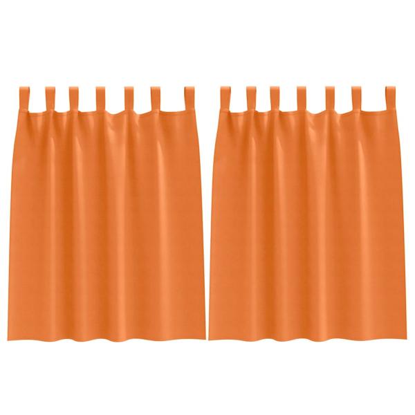 Vorhänge mit Vorhängen 2 pcs Leuchtendes Orange Polyester