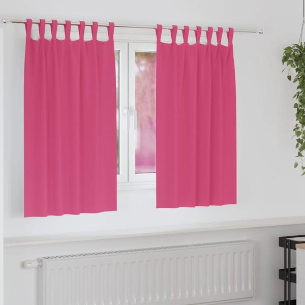ARDEBO.de - Vorhänge mit Vorhängen 2 pcs Leuchtendes Pink Polyester