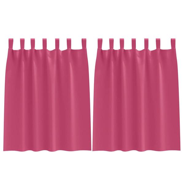 Vorhänge mit Vorhängen 2 pcs Leuchtendes Pink Polyester