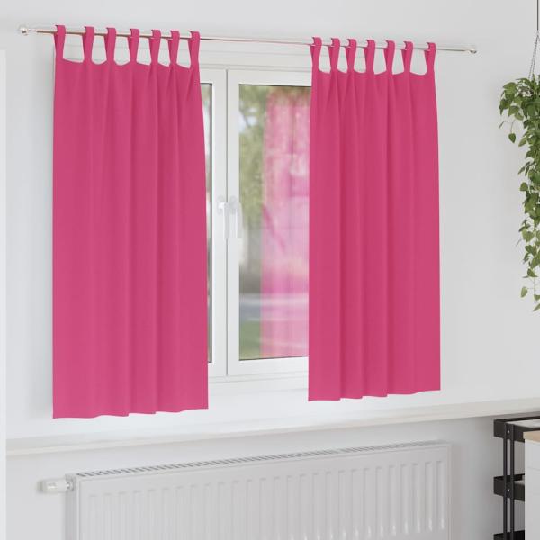 ARDEBO.de - Vorhänge mit Vorhängen 2 pcs Leuchtendes Pink Polyester