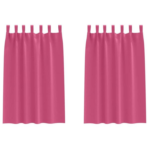 Vorhänge mit Vorhängen 2 pcs Leuchtendes Pink Polyester