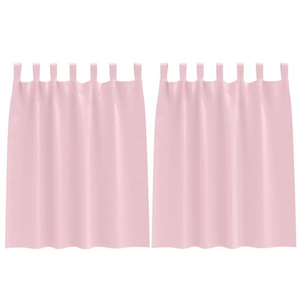 Vorhänge mit Vorhängen 2 pcs Baby Pink Polyester