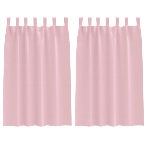 Vorhänge mit Vorhängen 2 pcs Baby Pink Polyester
