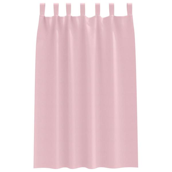 Vorhänge mit Vorhängen 2 pcs Baby Pink Polyester