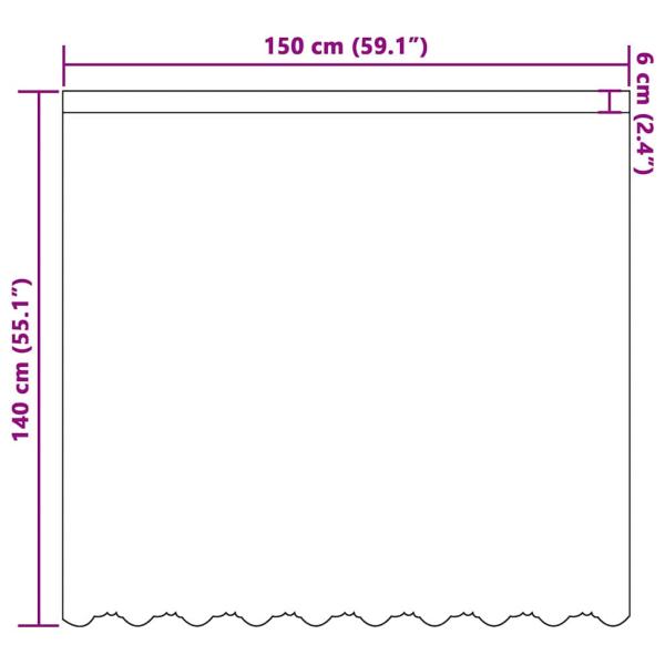 Vorhänge mit Vorhängen Weiß 150 x 140 cm Polyester