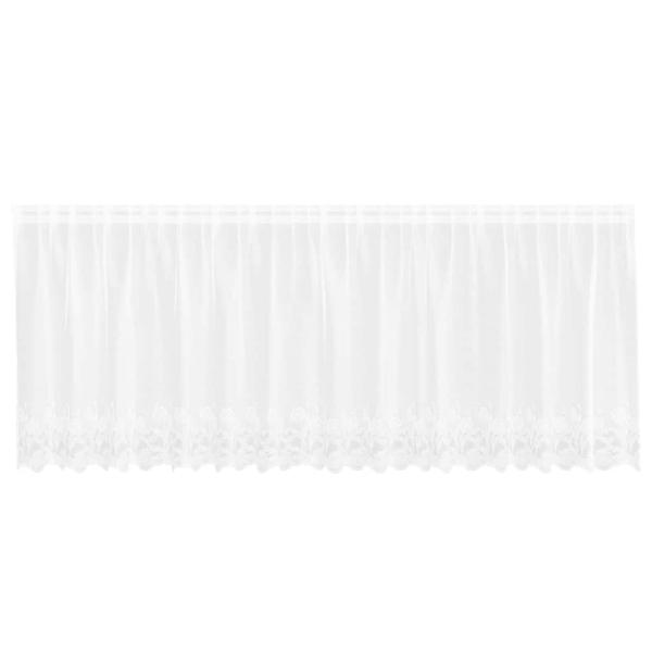 Vorhänge mit Vorhängen Floral Weiß 400 x 120 cm Polyester