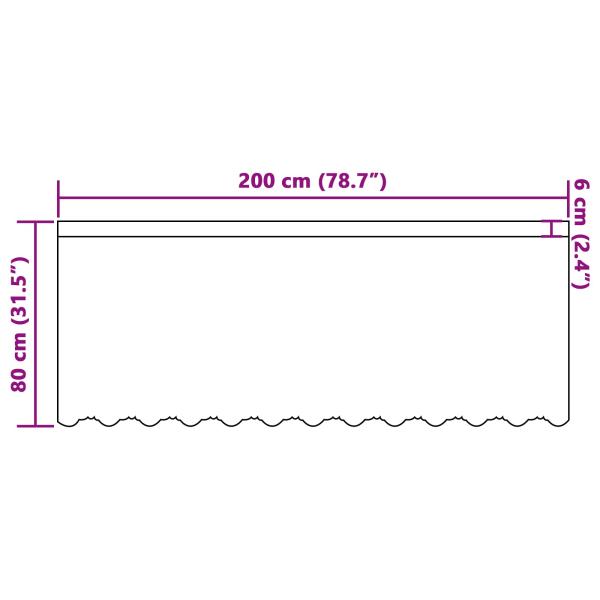 ARDEBO.de - Vorhänge mit Vorhängen Weiß 200 x 80 cm Polyester