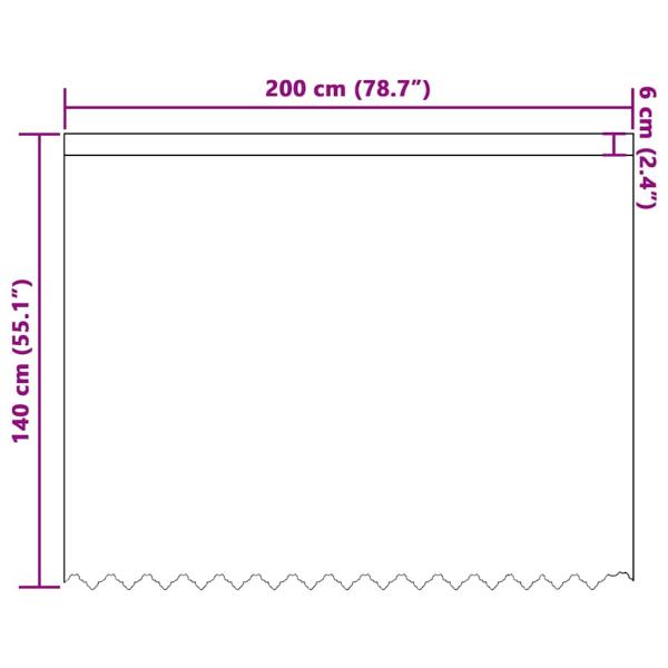 Vorhänge mit Vorhängen Weiß 200 x 140 cm Polyester