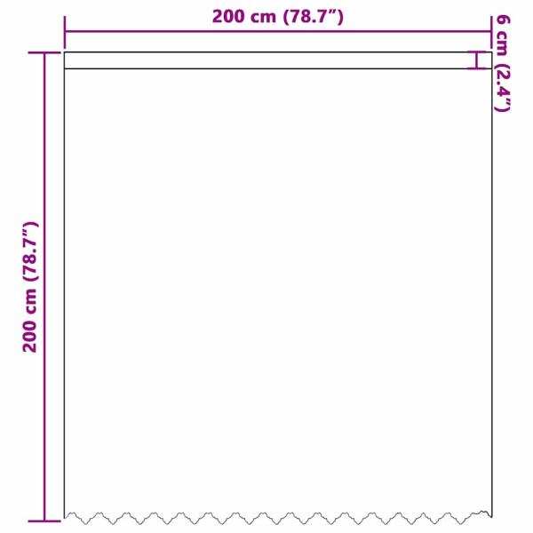 Vorhänge mit Vorhängen Floral Weiß 200 x 200 cm Polyester