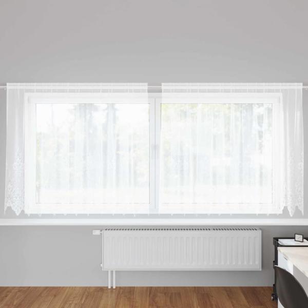 ARDEBO.de - Vorhänge mit Vorhängen Weiß 300 x 180 cm Polyester