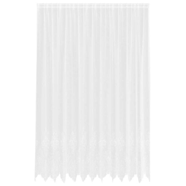 Vorhänge mit Vorhängen Floral Weiß 300 x 300 cm Polyester