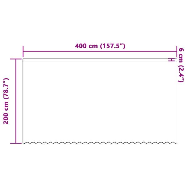 Spitzenvorhang mit Vorhängen Floral Weiß 200 x 400 cm Polyester