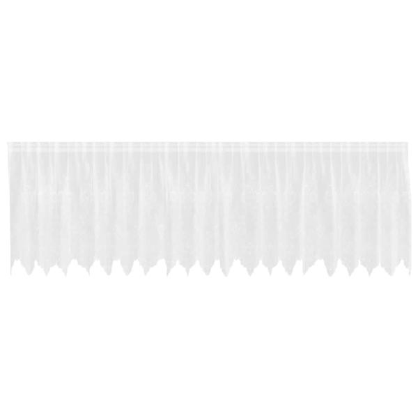 Vorhänge mit Vorhängen Floral Weiß 500 x 80 cm Polyester