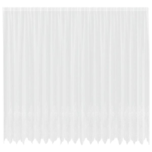 Vorhänge mit Vorhängen Floral Weiß 500 × 300 cm Polyester