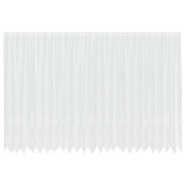 Vorhänge mit Vorhängen Floral Weiß 600 x 200 cm Polyester