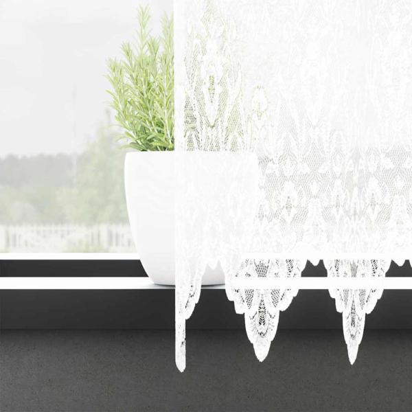 Vorhänge mit Vorhängen Floral Weiß 600 x 240 cm Polyester