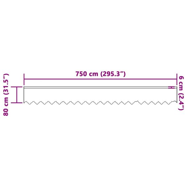 Vorhänge mit Vorhängen Sonstiges Weiß 750 x 80 cm Polyester
