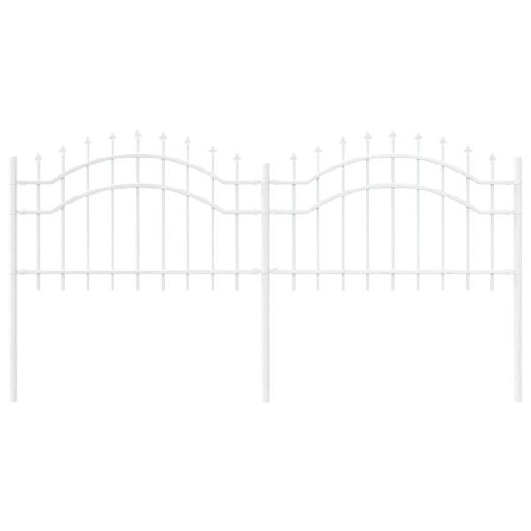 Gartenzaun Weiß 115 cm Pulverbeschichteter Stahl