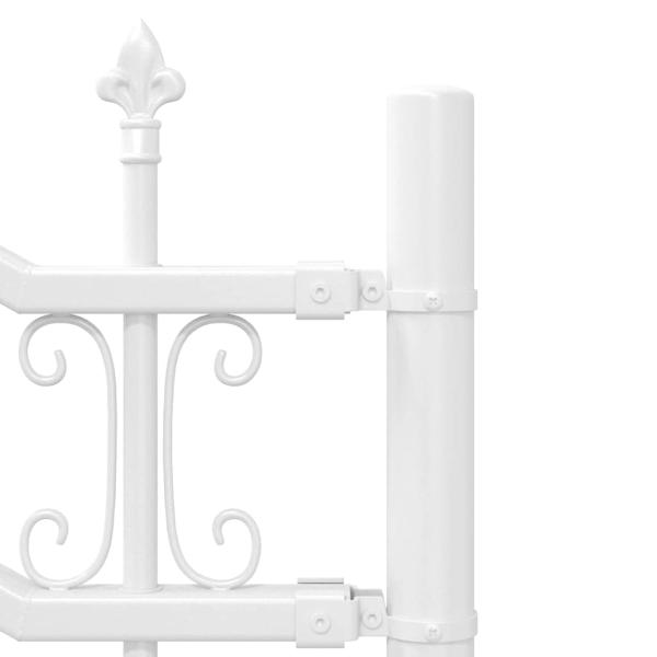 Gartenzaun KAMPEN 240 x 166 cm Pulverbeschichteter Stahl Weiß