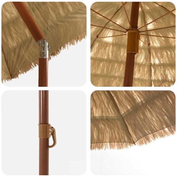 Strandparasol Braun Ø 265 x 267 cm Stahl