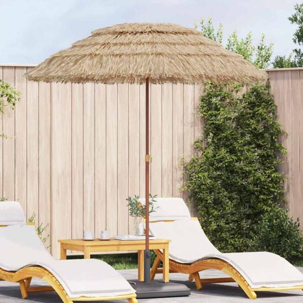 ARDEBO.de - Strandparasol Braun Ø 160 x 196 cm Stahl