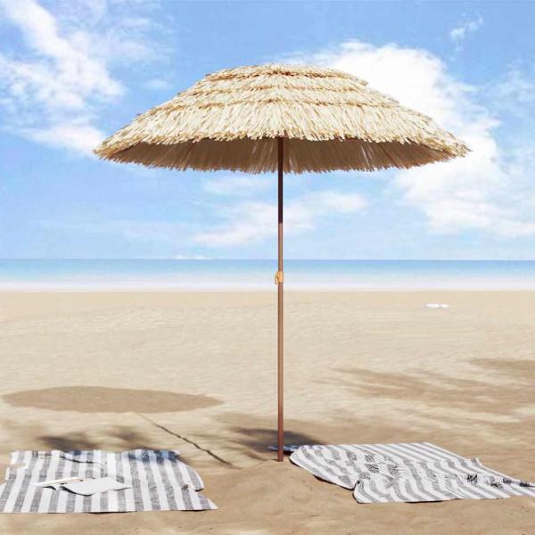 Strandparasol Braun Ø 160 x 196 cm Stahl