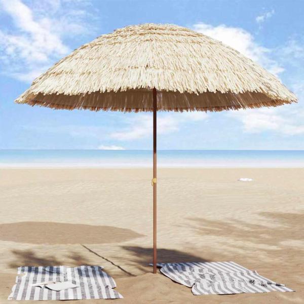 Strandparasol Braun Ø 265 x 267 cm Stahl