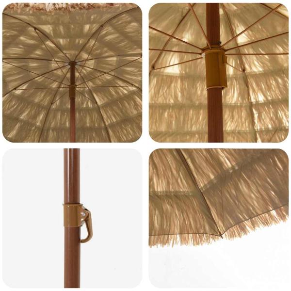 Strandparasol Braun Ø 265 x 267 cm Stahl