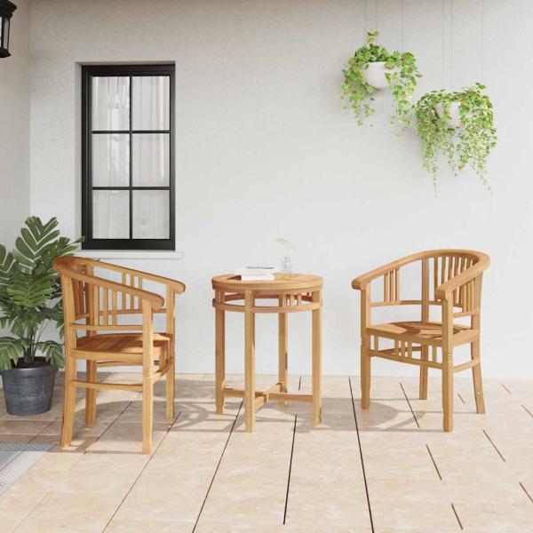 ARDEBO.de - Gartenstühle 2 pcs Braun 63 x 58 x 89 cm Teak-Massivholz
