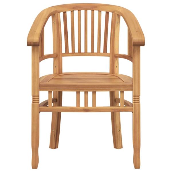 Gartenstühle 2 pcs Braun 63 x 58 x 89 cm Teak-Massivholz