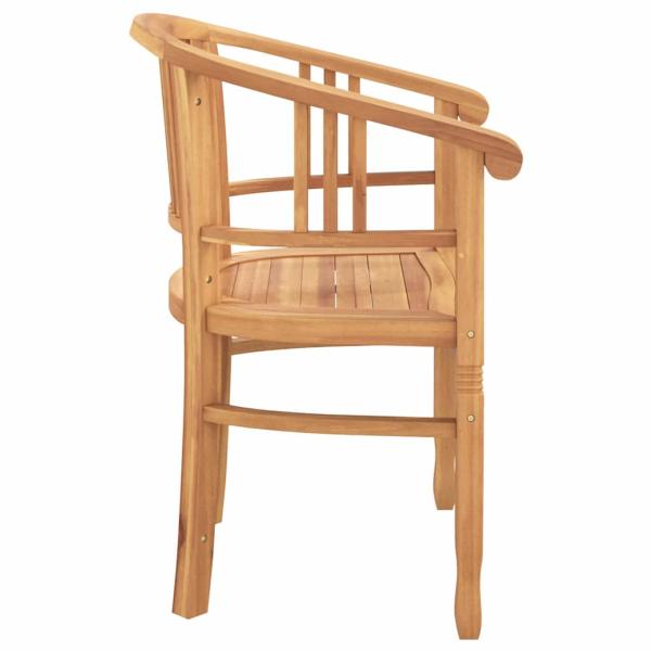 Gartenstühle 2 pcs Braun 63 x 58 x 89 cm Teak-Massivholz