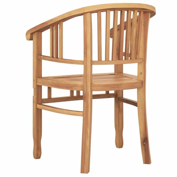 Gartenstühle 2 pcs Braun 63 x 58 x 89 cm Teak-Massivholz