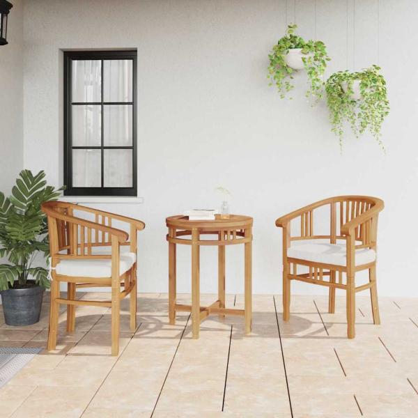 ARDEBO.de - Gartenstühle 2 pcs Braun 63 x 58 x 89 cm Teak-Massivholz