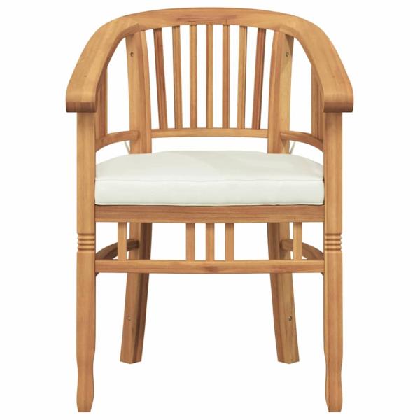 Gartenstühle 2 pcs Braun 63 x 58 x 89 cm Teak-Massivholz