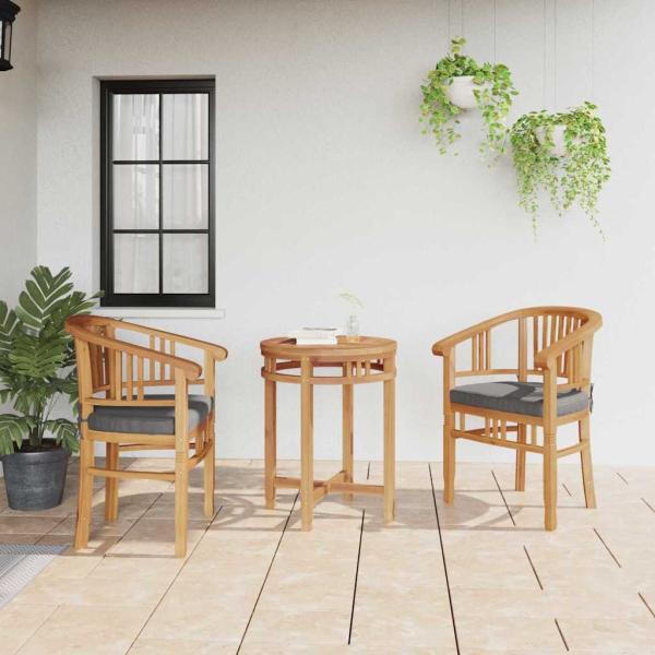 ARDEBO.de - Gartenstühle 2 pcs Braun 63 x 58 x 89 cm Teak-Massivholz