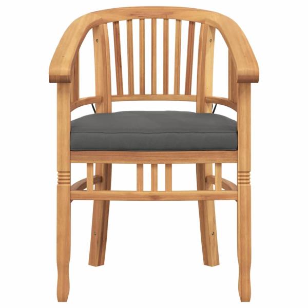 Gartenstühle 2 pcs Braun 63 x 58 x 89 cm Teak-Massivholz