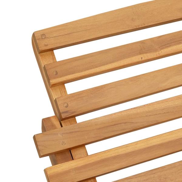 Sonnenliege Braun 184 x 55 x 59 cm Massives Teakholz