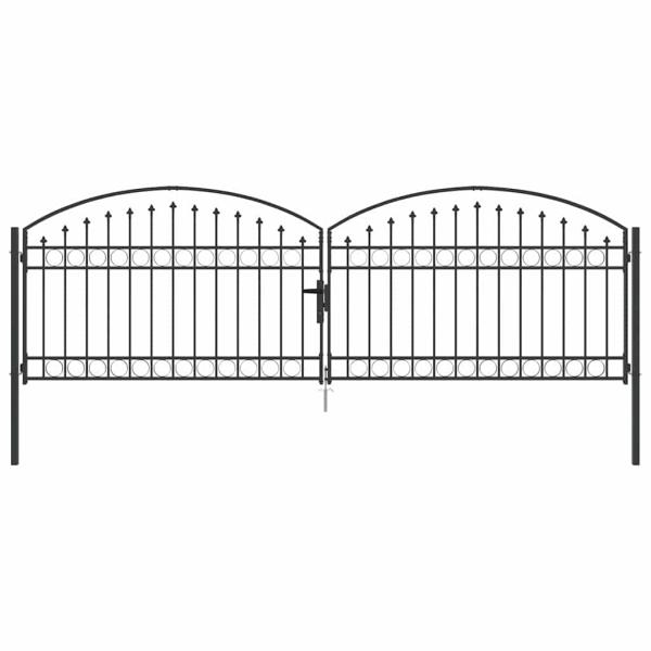 Zaun tor Sonstiges Grau 400 x 125 cm Stahl