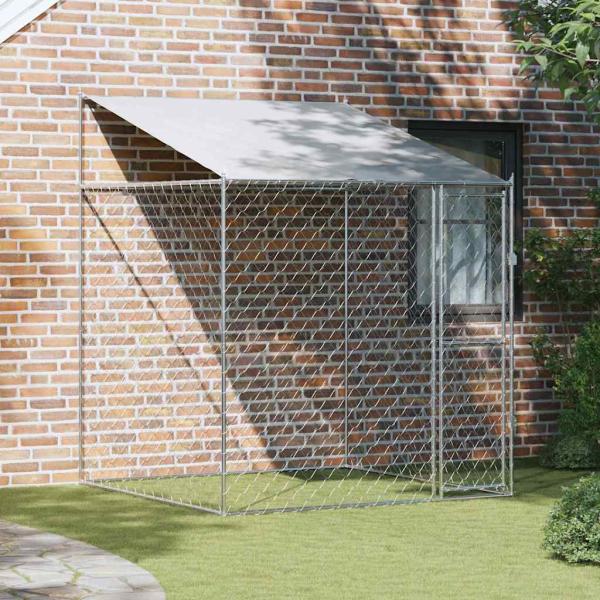 ARDEBO.de - Hundekäfig 200 x 200 x 258 cm Stahl und PE