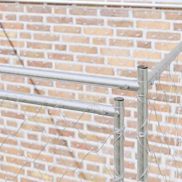 Hundekäfig 2 x 2 x 2 m Stahl