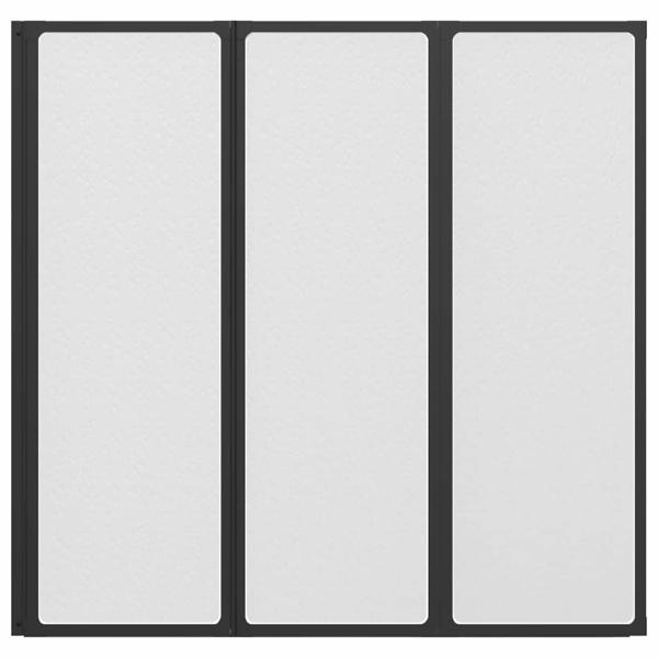 Duschwand Schwarz 120 x 2 x 117 cm Aluminium