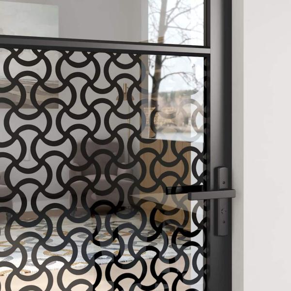 Innentür Schwarz 76 x 201.5 cm Gehärtetes Glas, Aluminium