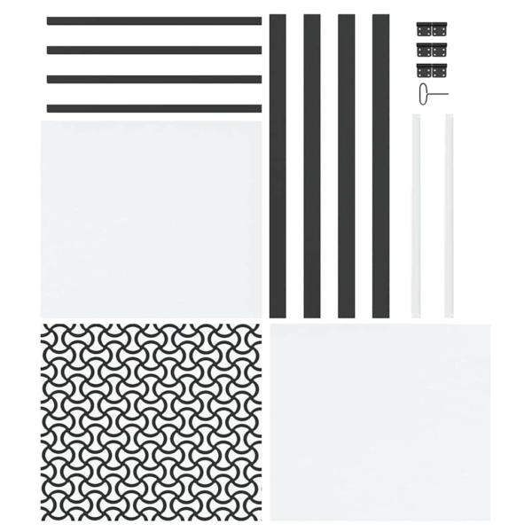 Innentür Schwarz 83 x 201.5 cm Gehärtetes Glas, Aluminium