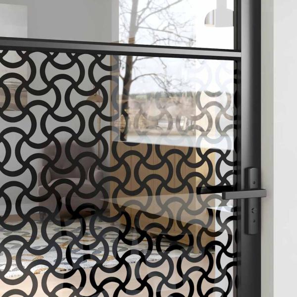 Innentür Schwarz 102.5 x 201.5 cm Gehärtetes Glas, Aluminium
