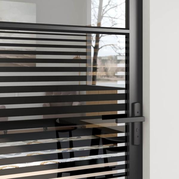 Innentür Schwarz 76 x 201.5 cm Gehärtetes Glas, Aluminium