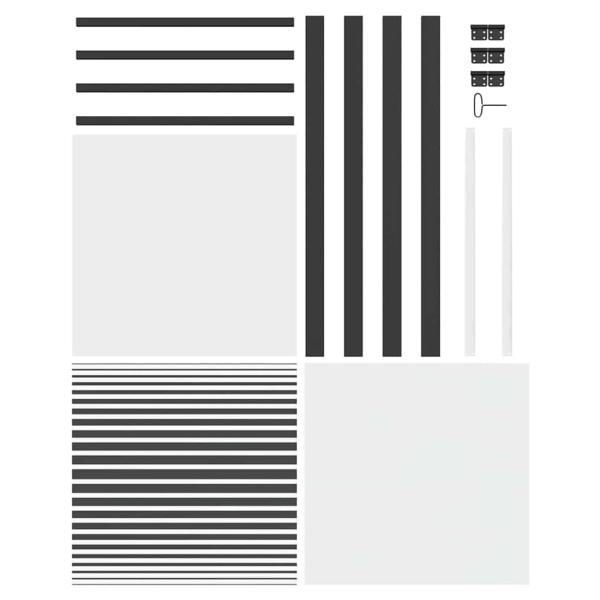 Innentür Schwarz 76 x 201.5 cm Gehärtetes Glas, Aluminium