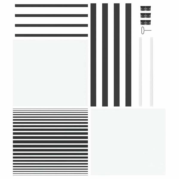 Innentür Schwarz 83 x 201.5 cm Gehärtetes Glas, Aluminium